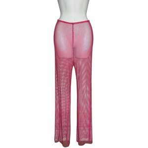MESHKI Barbie Pink Mesh Pants Size L